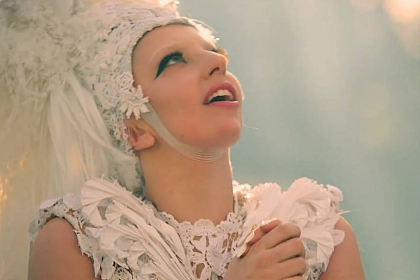 Shifting Butterflies - Embroidery for Lady Gaga created by Invenio Flory for Jean Paul Gaultier