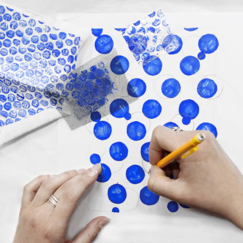 Painting // Drawing - Bubble painting Invenio Flory
