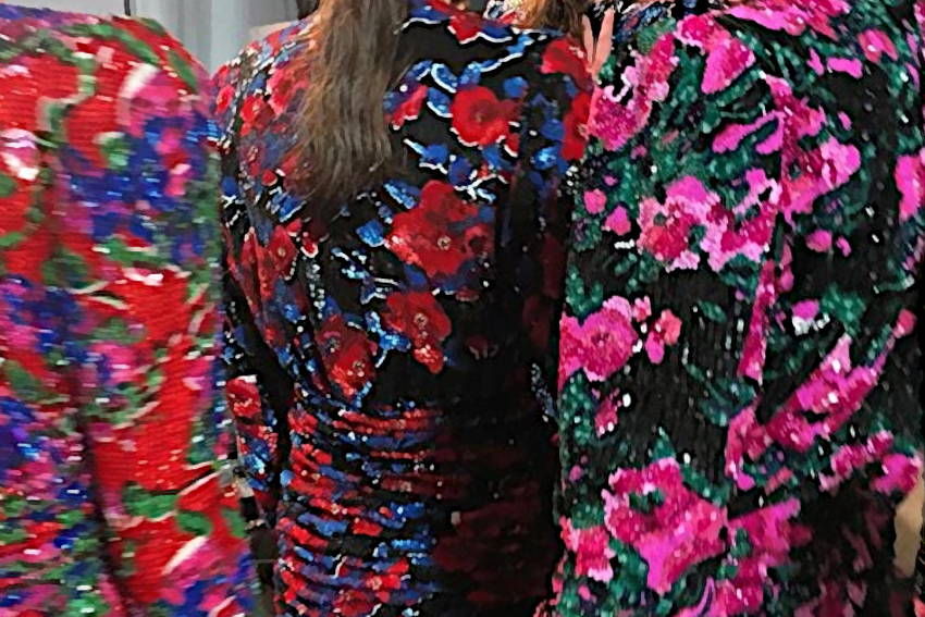 Pop Flowers - Floral dress embroidery created by Invenio Flory for Saint Laurent