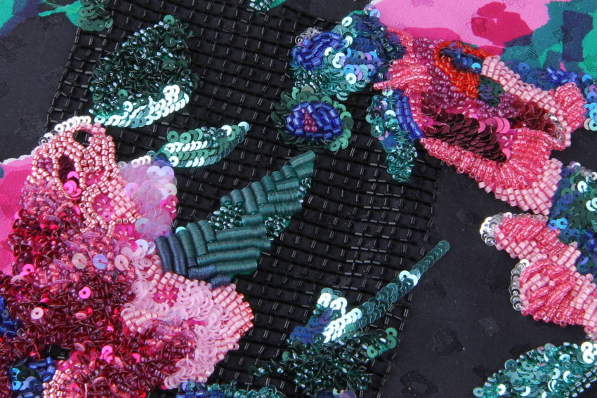 Pop Flowers - Embroidered sample created by Invenio Flory for Saint Laurent