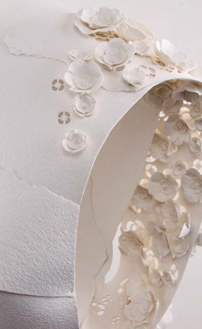 Paper Sculpture - Camellia bust created by Invenio Flory for the House of Chanel