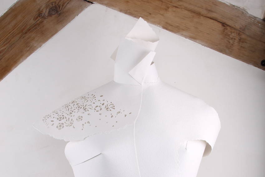 Paper Sculpture - Lace bust created by Invenio Flory for the House of Chanel