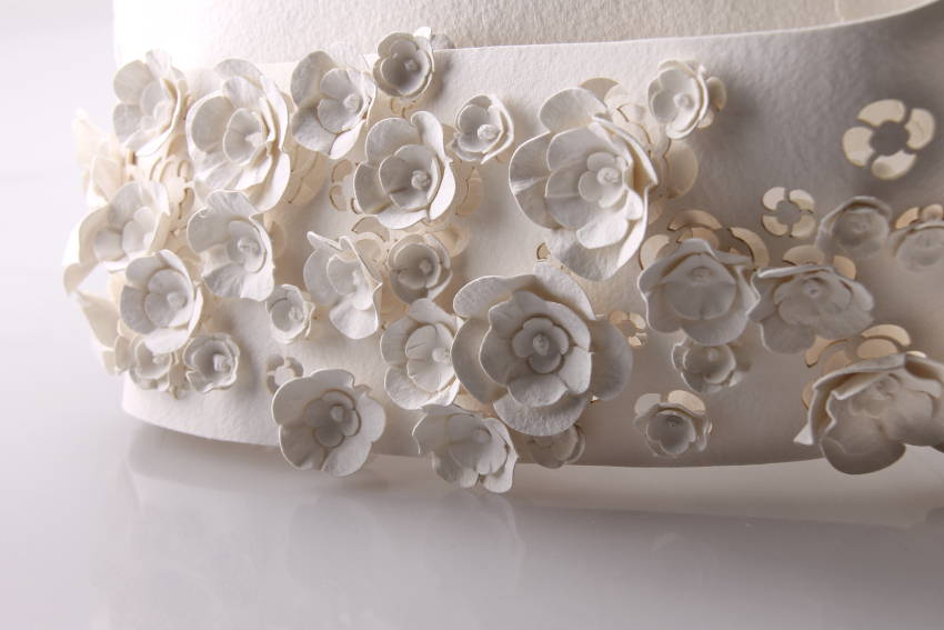 Paper Sculpture - Embroidered paper flowers created by Invenio Flory for the House of Chanel