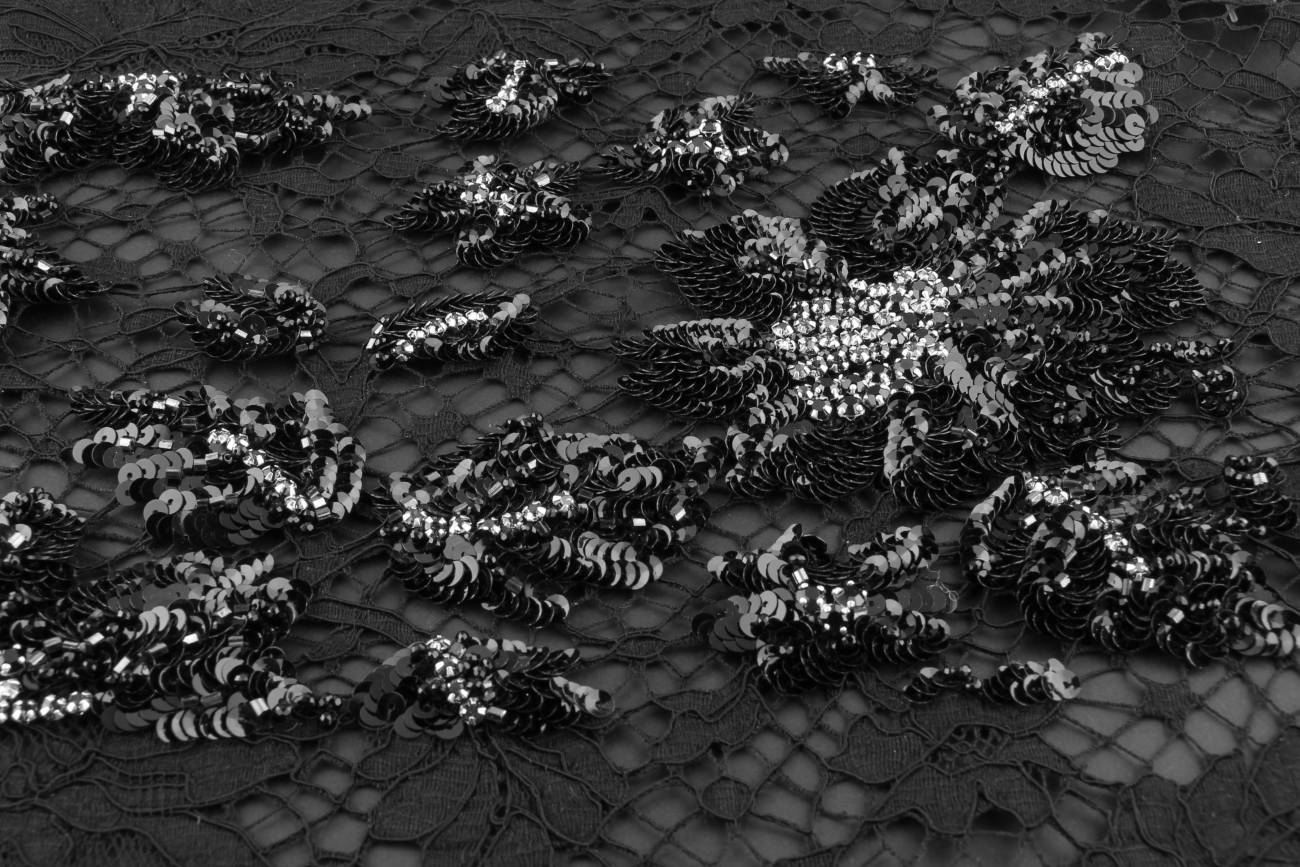Surface - Texture - Bead and sequin embroidery created by Invenio Flory for Saint Laurent