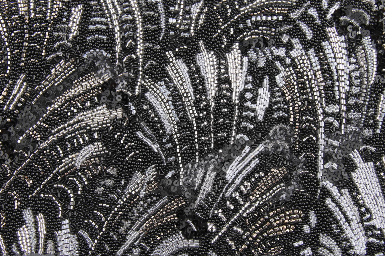 Surface - Texture - Textured pattern embroidery created by Invenio Flory for Saint Laurent