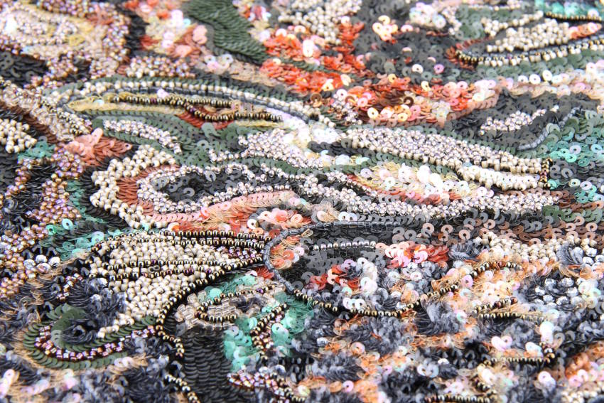 Antique Fabric - Lunéville embroidery created by Invenio Flory for Saint Laurent