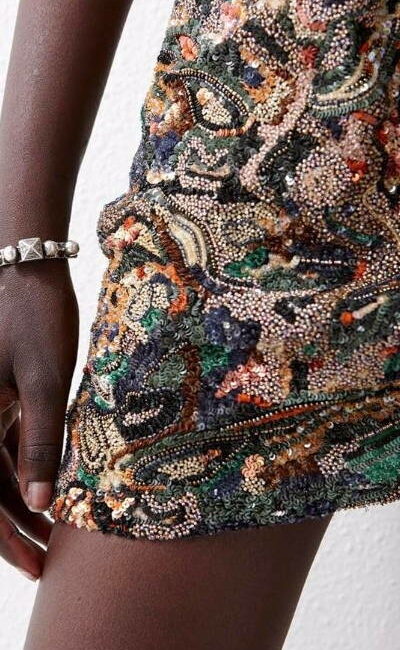 Antique Fabric - Trompe-l'œil pattern created by Invenio Flory for Saint Laurent