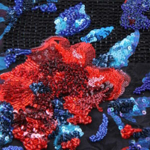 Embroidered flowers created by Invenio Flory for Saint Laurent