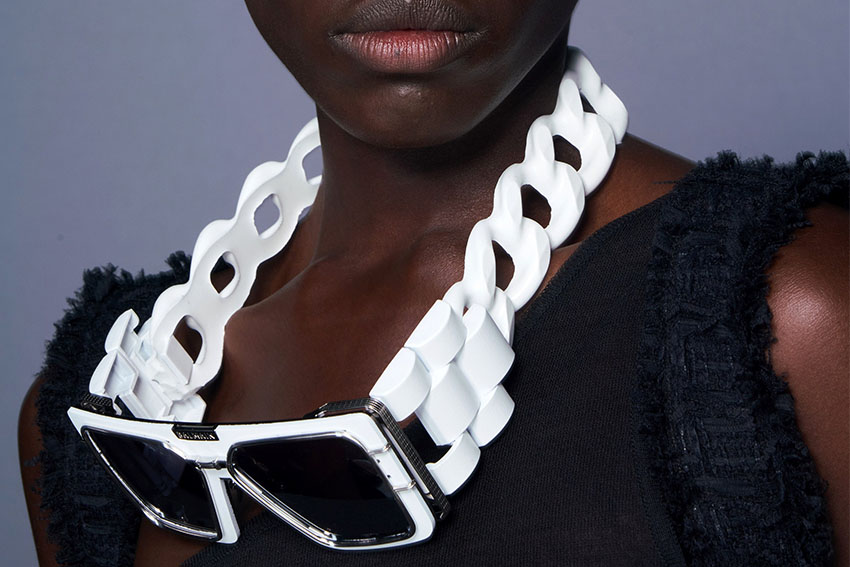 3D silicone chain for an eyewear accessory